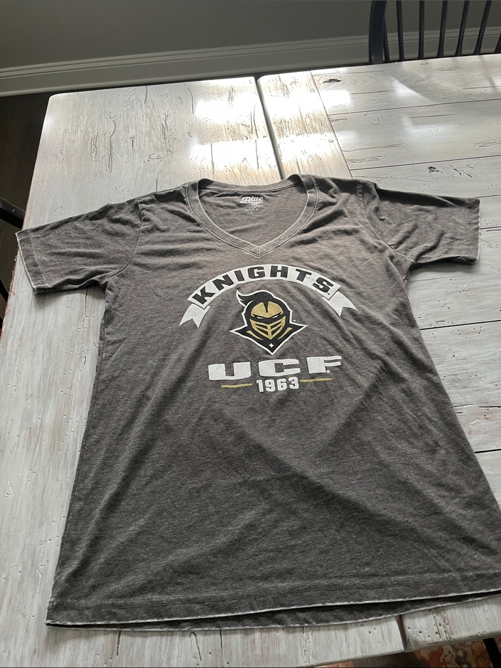 Blue 84 UCF Knights Charcoal V-Neck Short Sleeve Tee